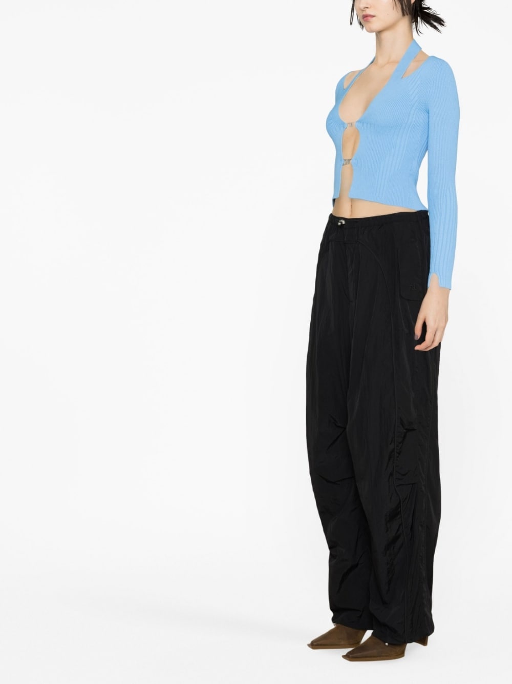 Parachute wide-leg trousers - 6