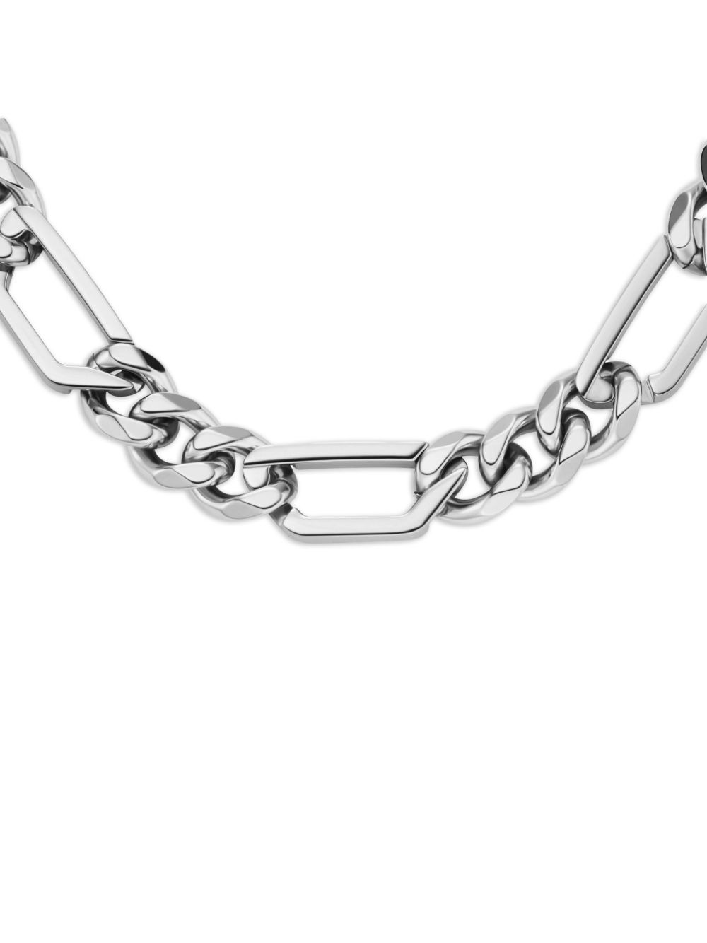 steel chain-link necklace - 3