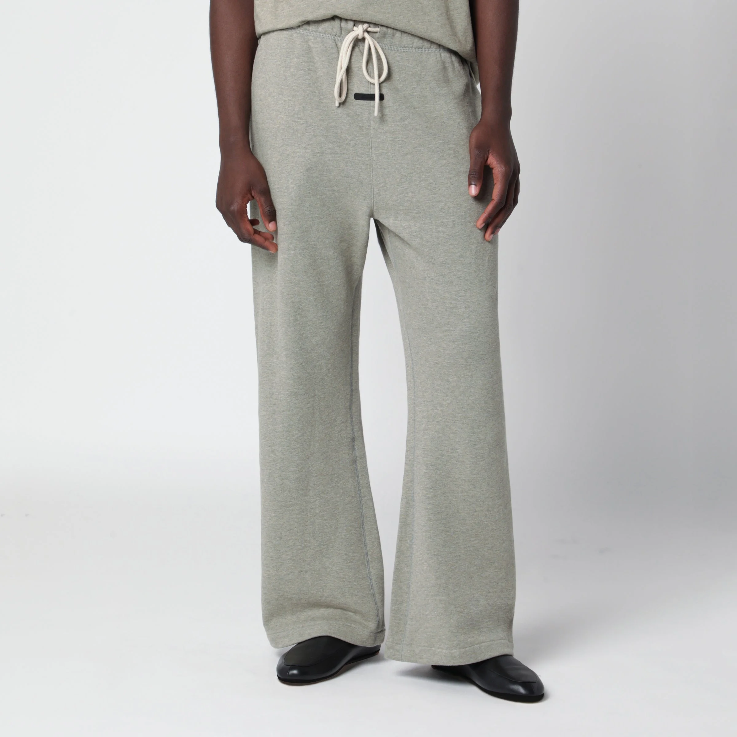 Grey Flare cotton jogging trousers - 1