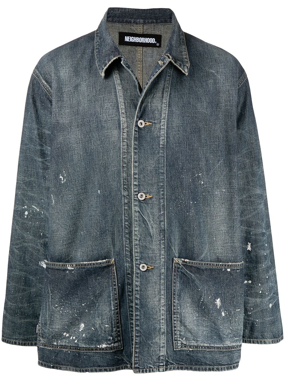 distressed denim jacket - 1