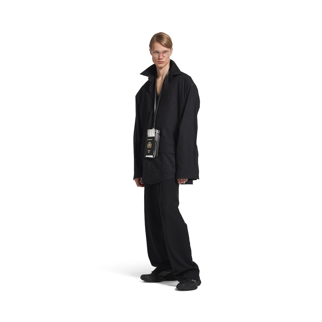 Men's Passport Phone Holder in Black - 6