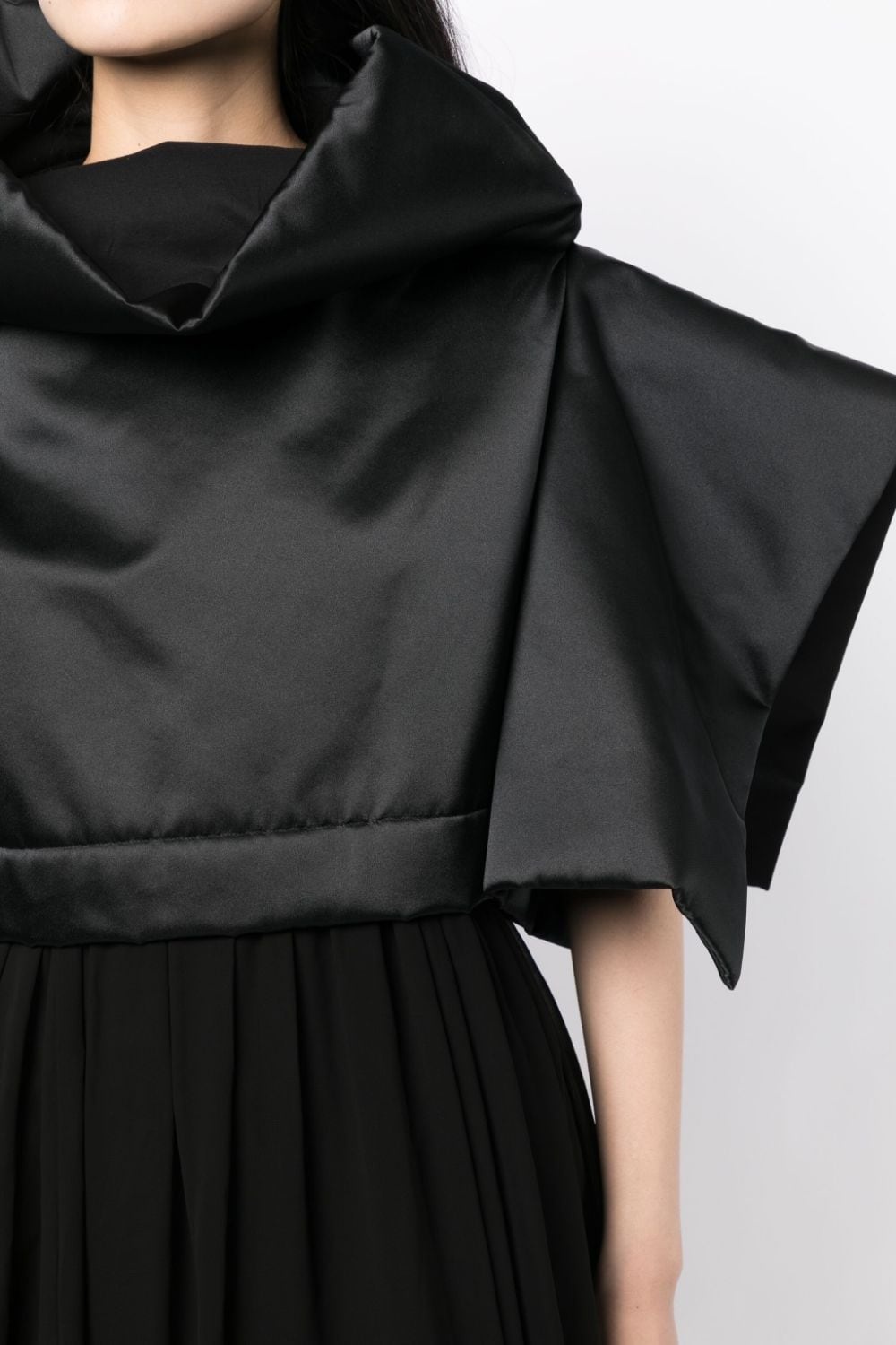 wide-sleeves puffball midi dress - 5