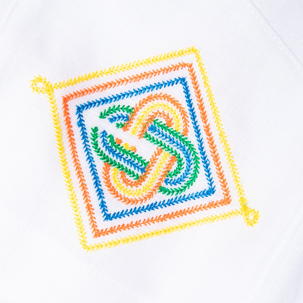 EMBROIDERED LINEN SHORTS - LE FIL DE LA MUSIQUE - 3