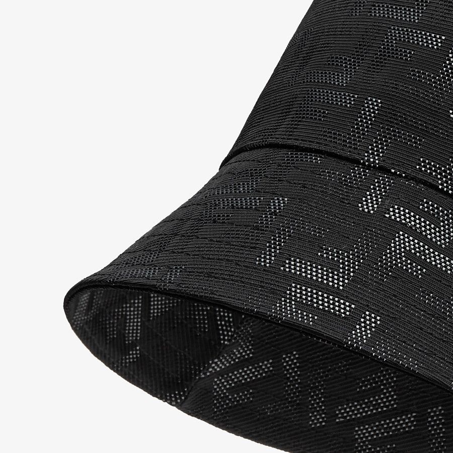 Black tech fabric bucket hat - 2