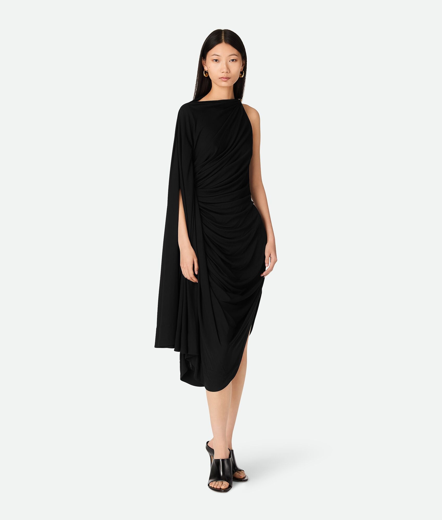 Viscose Jersey Draped Dress - 1