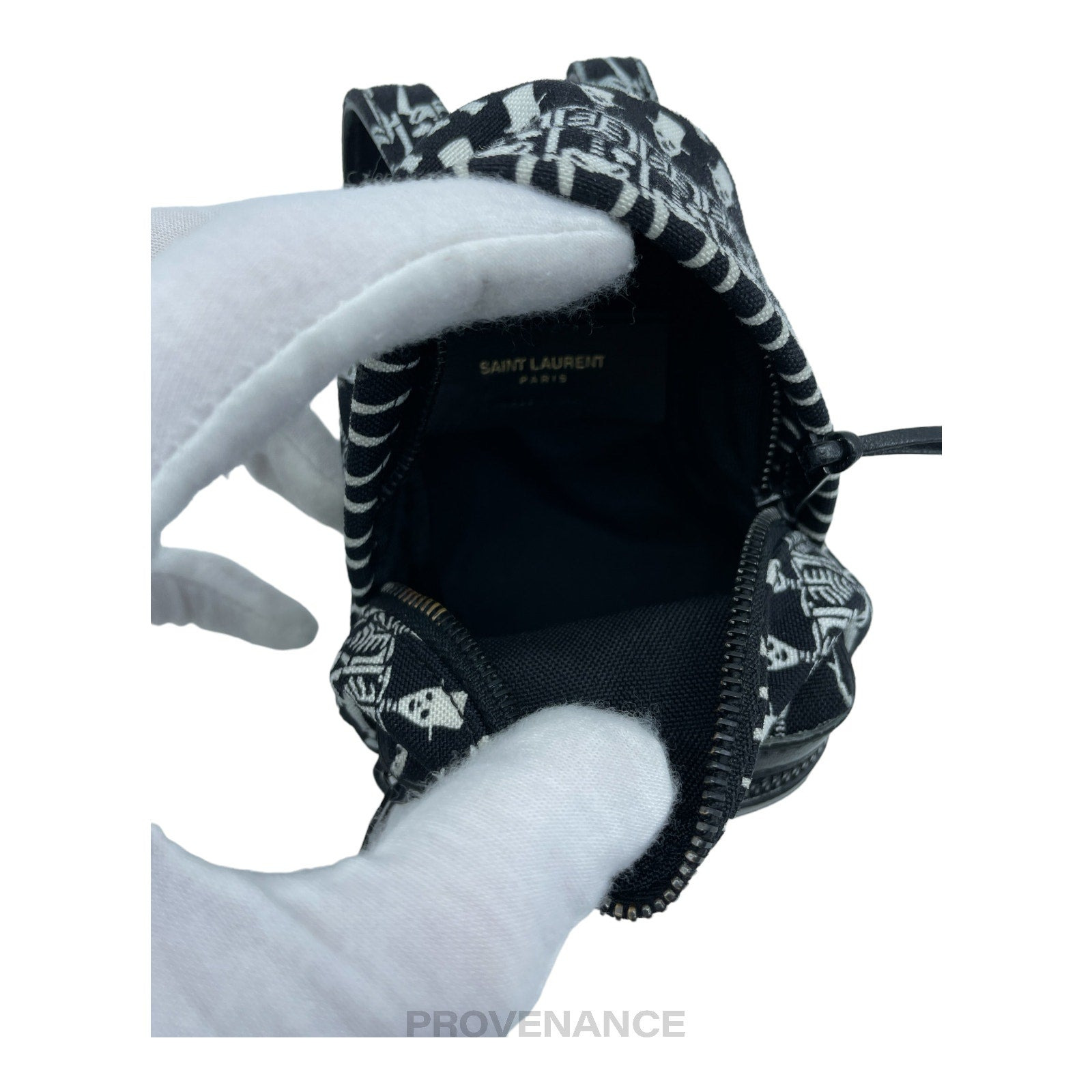 Saint Laurent Paris SLP City Backpack Keychain - Skeleton - 5