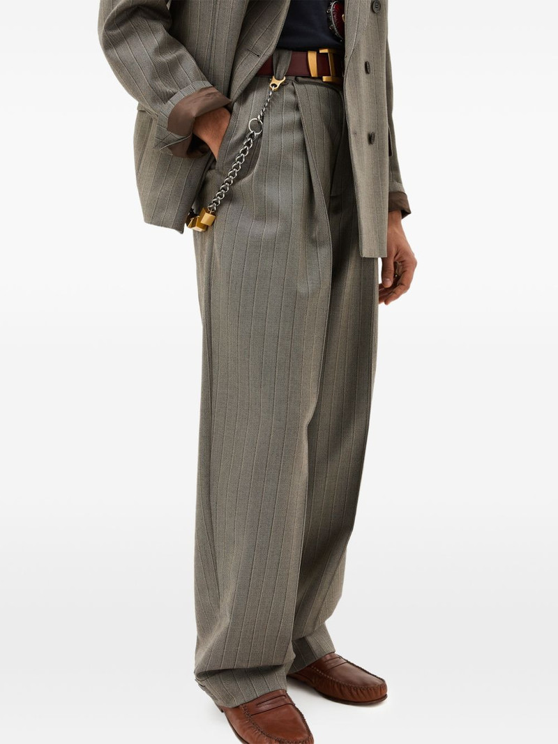 pinstripe wool twill oversized pants 4