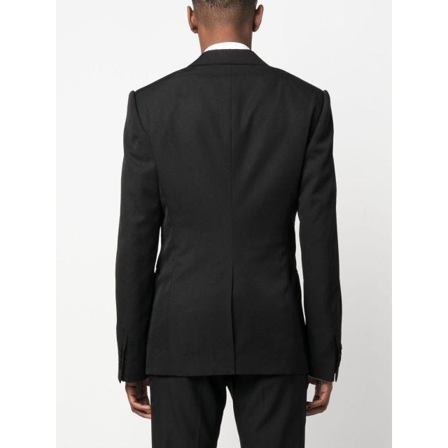 Black blazer with contrasting lapels - 4