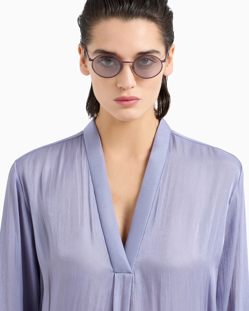 GIORGIO ARMANI LONG SHIRT IN SHINY FABRIC outlook