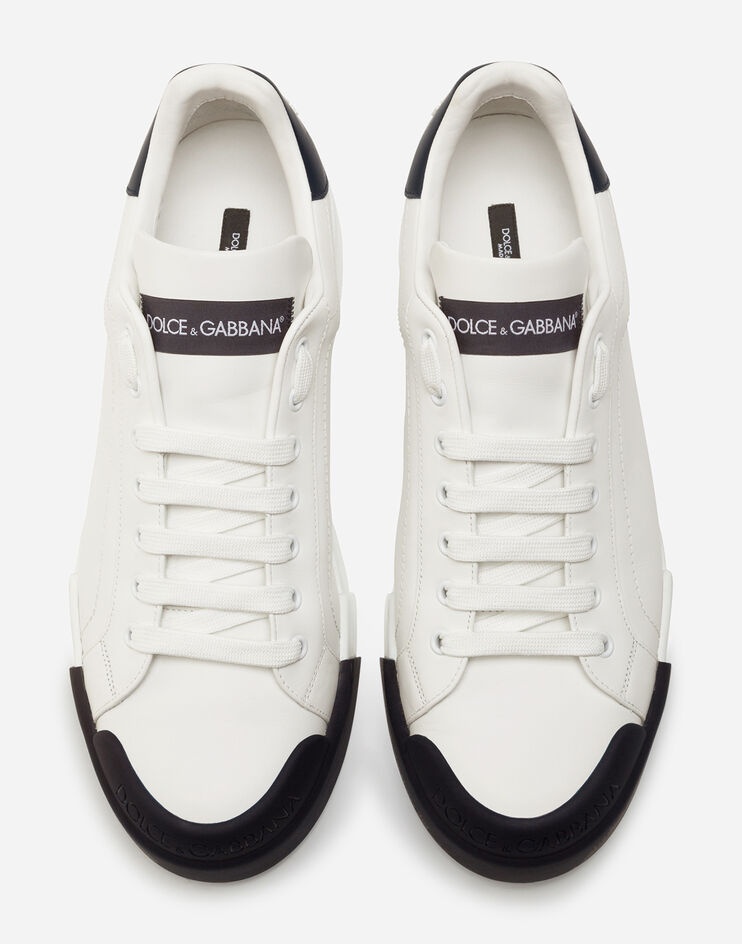 Calfskin nappa Portofino sneakers with rubber toe - 4