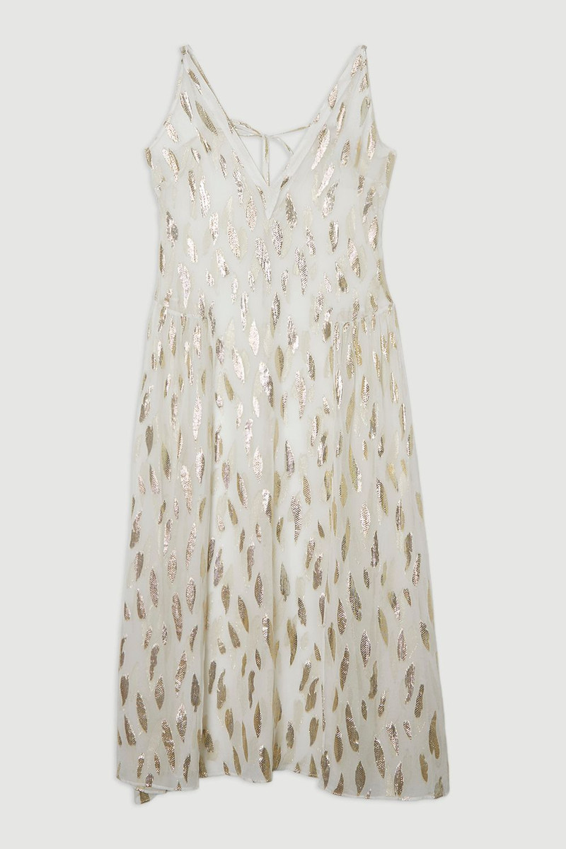 Beach Metallic Thread Strappy Maxi Dress 4