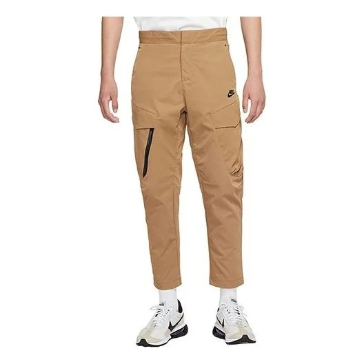 Men's Nike Sportswear Tech Essentials Casual Sports Woven Unlined Long Pants/Trousers Brown DH3867-2 - 1