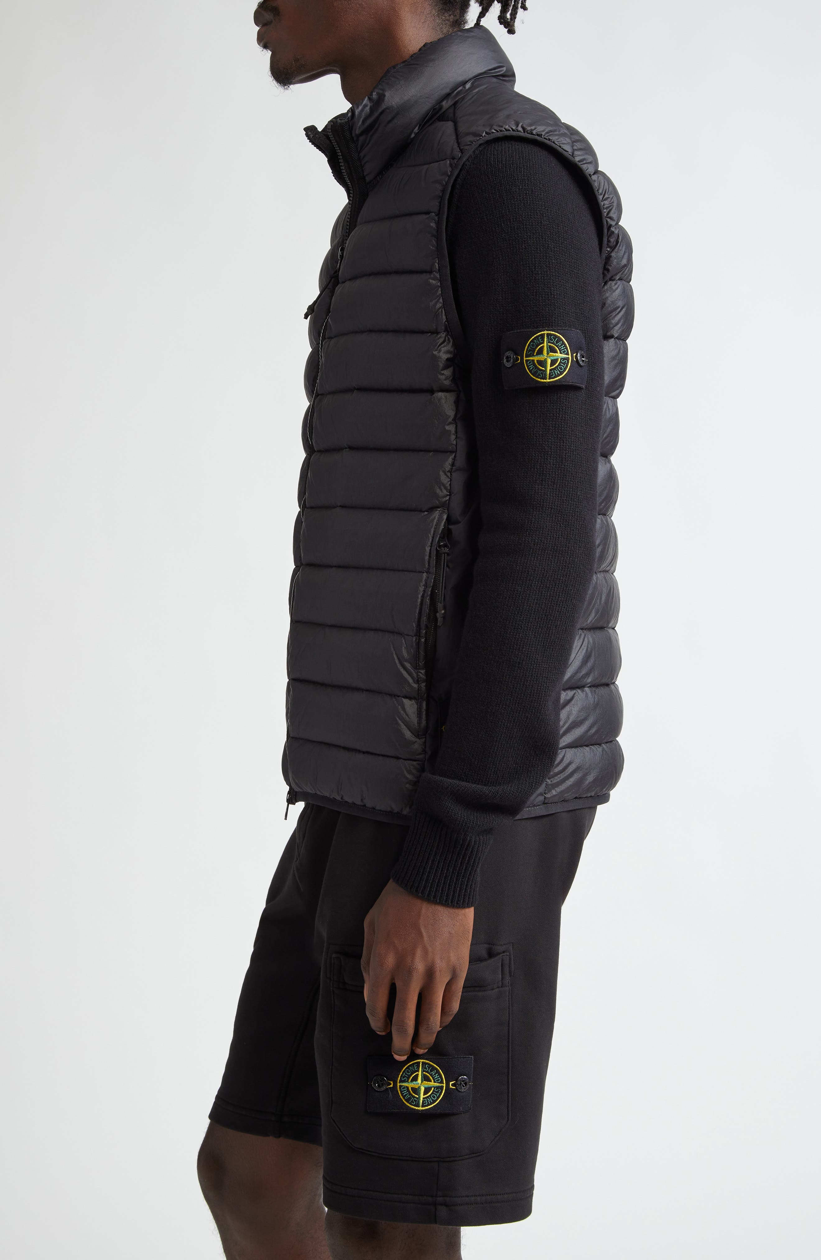 Stone Island Nylon Down Puffer Vest in Black at Nordstrom - 4