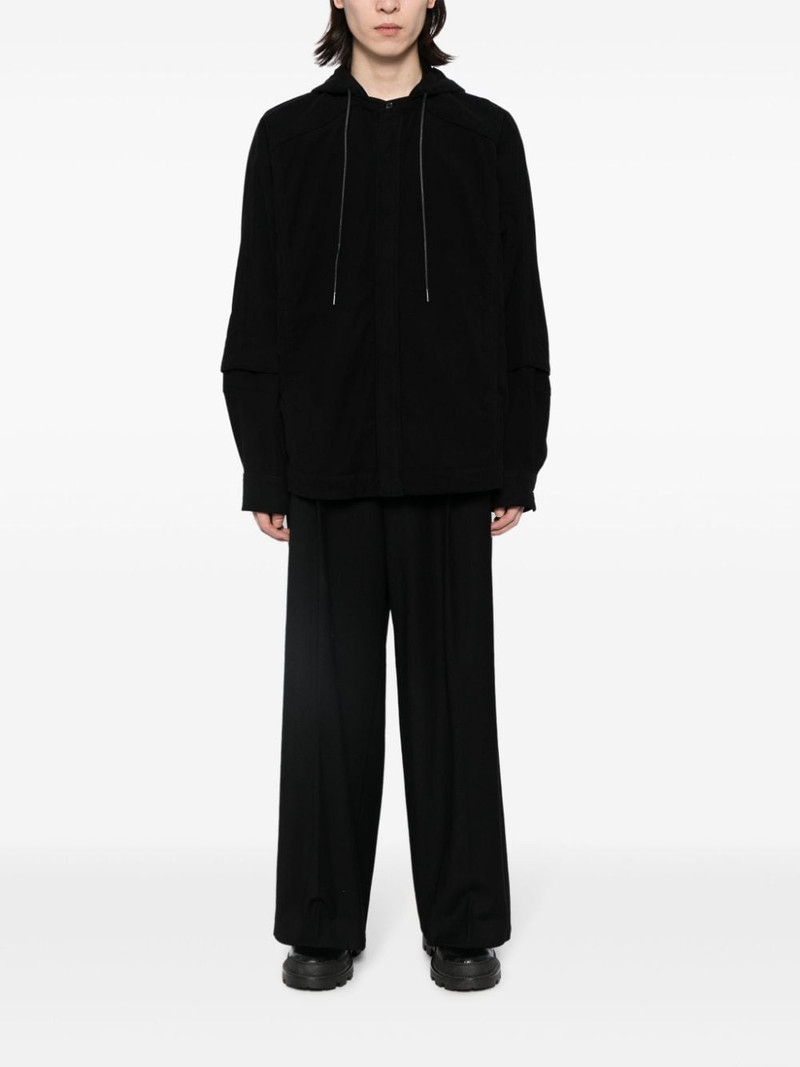JUUN.J drawstring-hood cotton-blend shirt outlook
