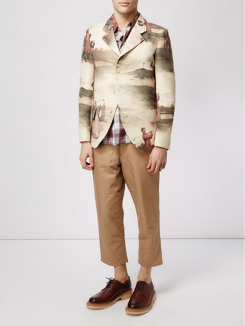 Comme des Garçons Homme Plus golf course print blazer outlook