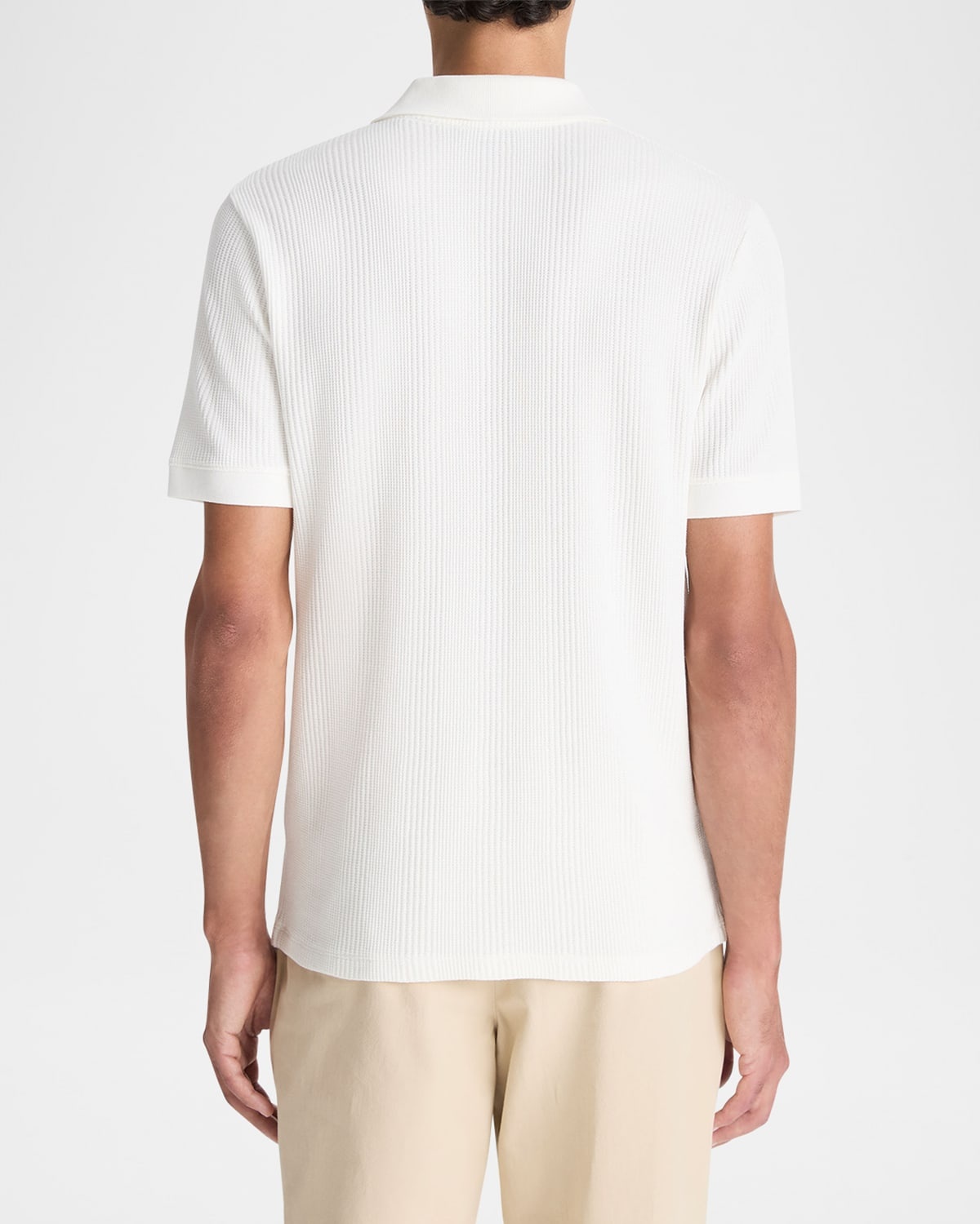 Men's Variegated Textured Stripe Polo Shirt - 3