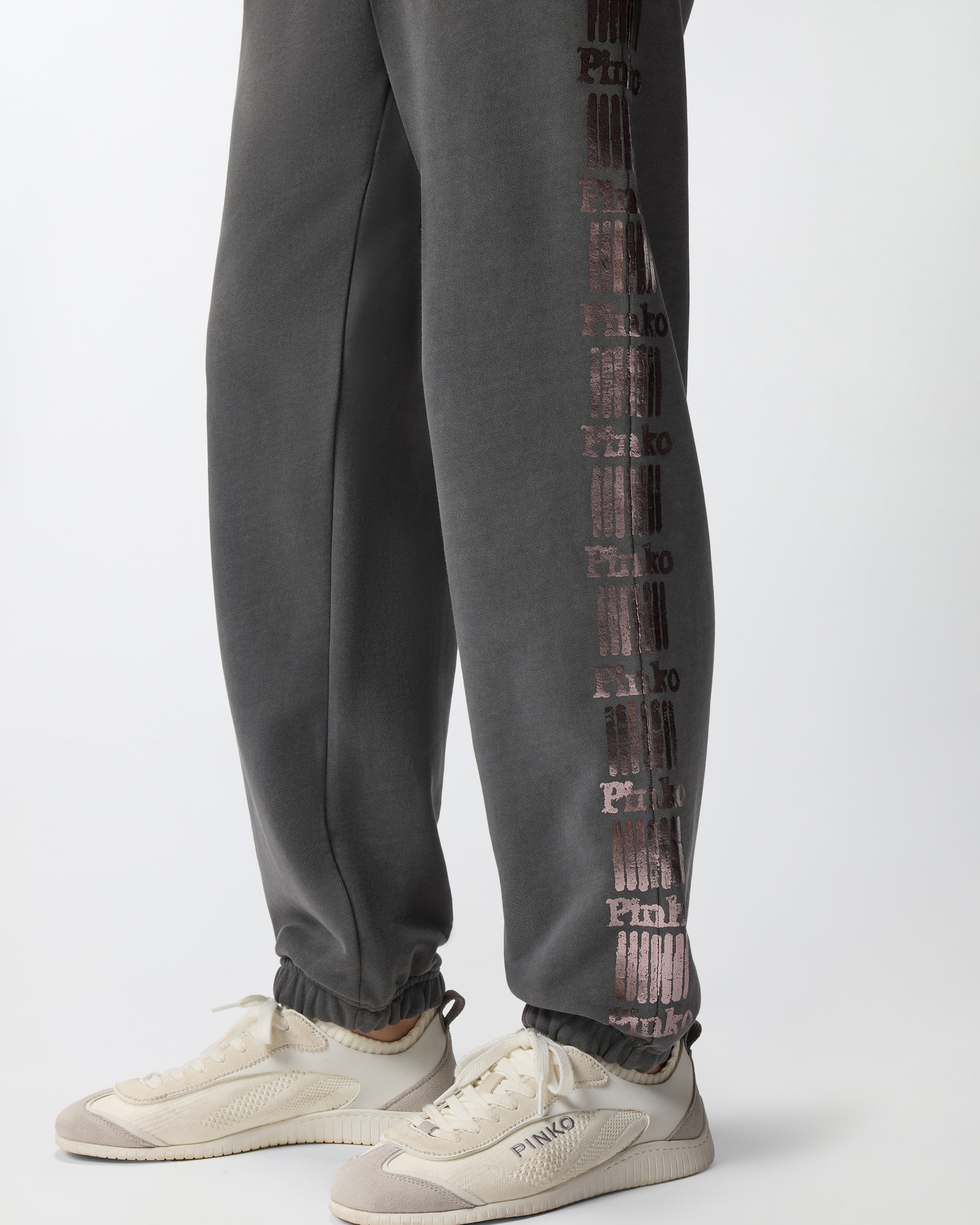 LAMINATED-PRINT FLEECE JOGGERS - 5