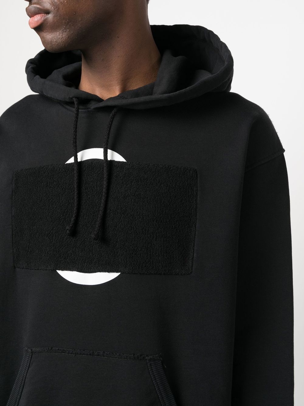 patch design cotton hoodie - 5