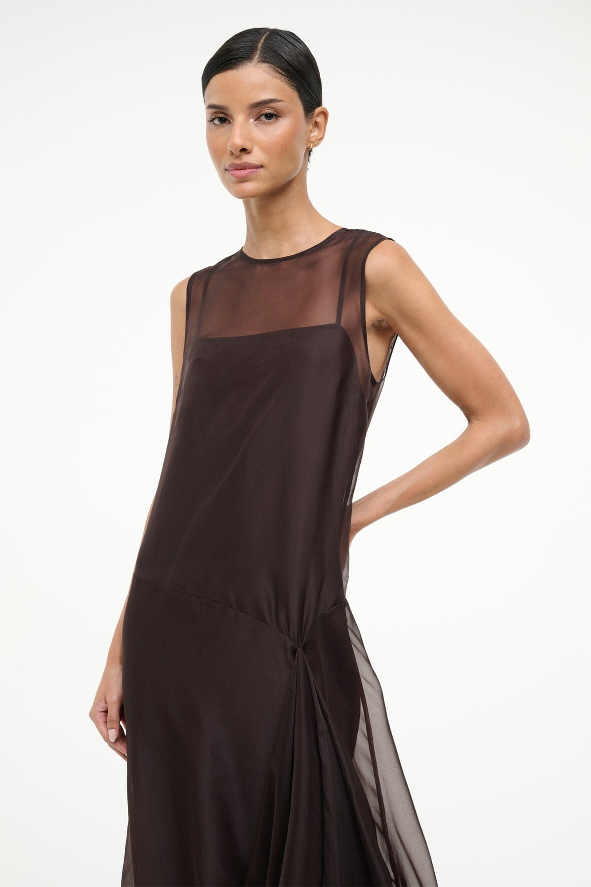 STAUD VIOLA DRESS EARTH - 4