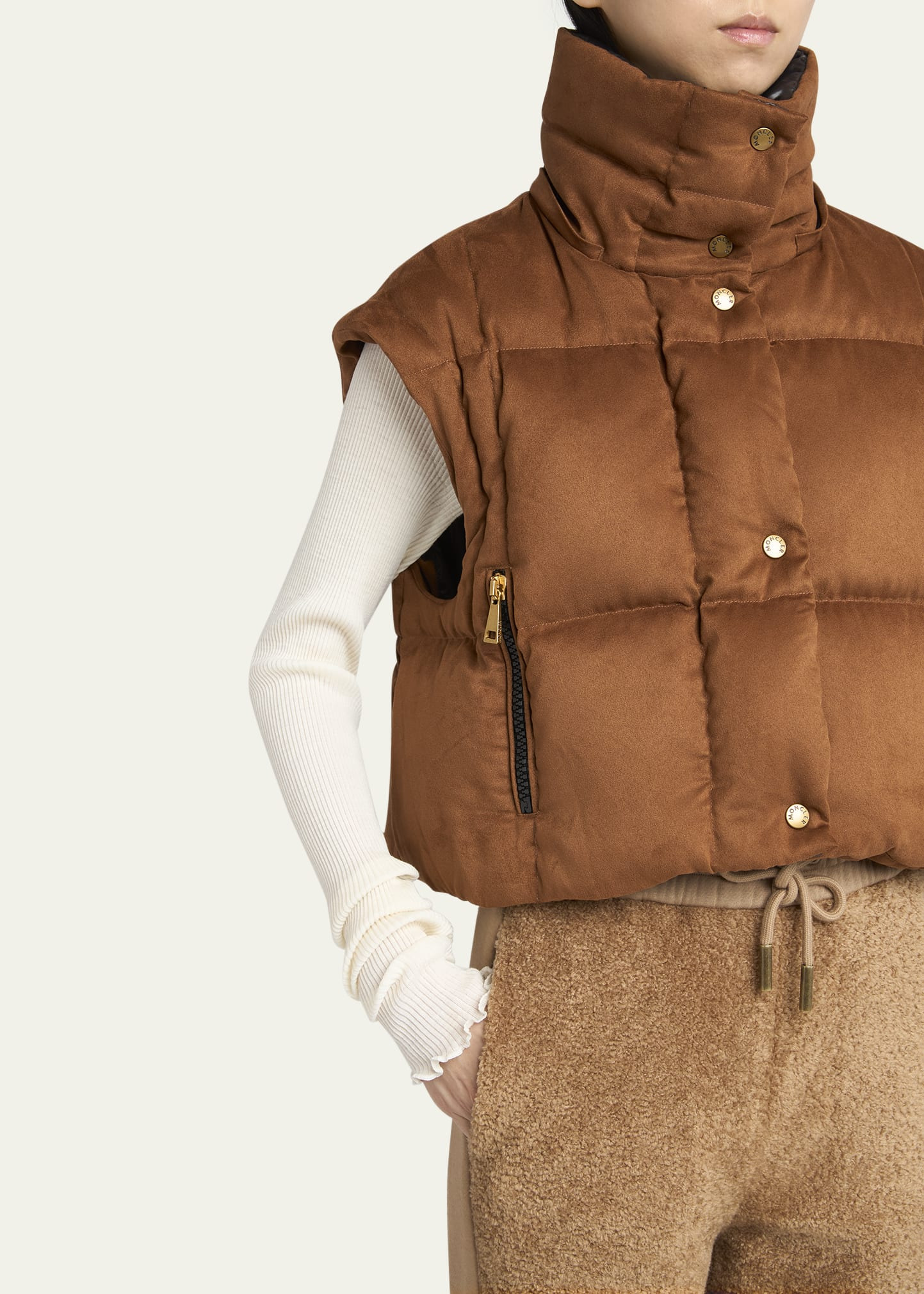 Paterne Convertible Short Down Jacket with Detachable Hood - 5
