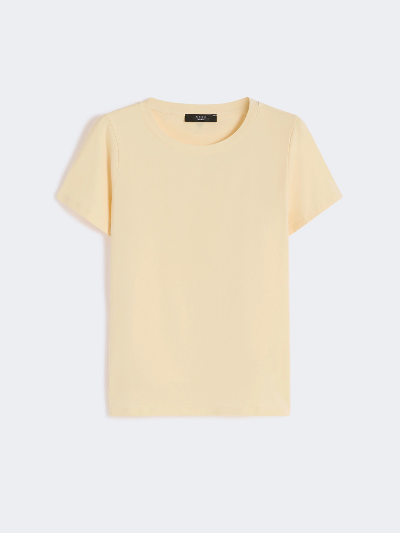 MULTIF Stretch jersey basic T-shirt - LIGHT YELLOW 1
