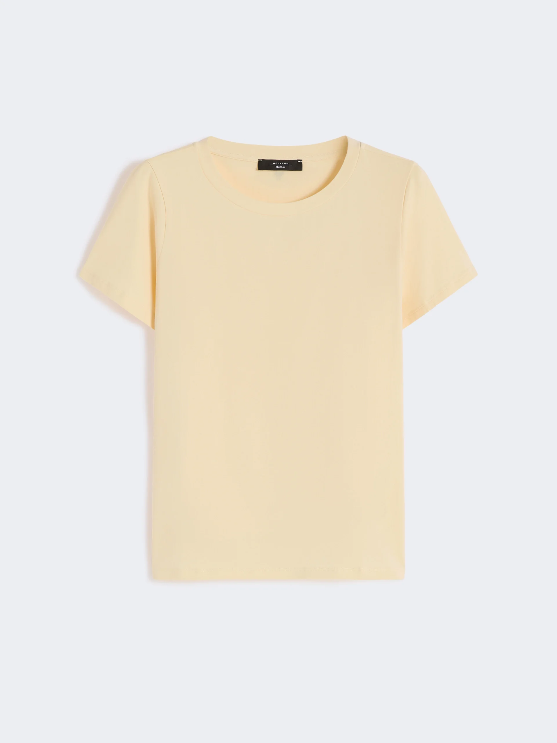 Stretch jersey basic T-shirt - LIGHT YELLOW - 1