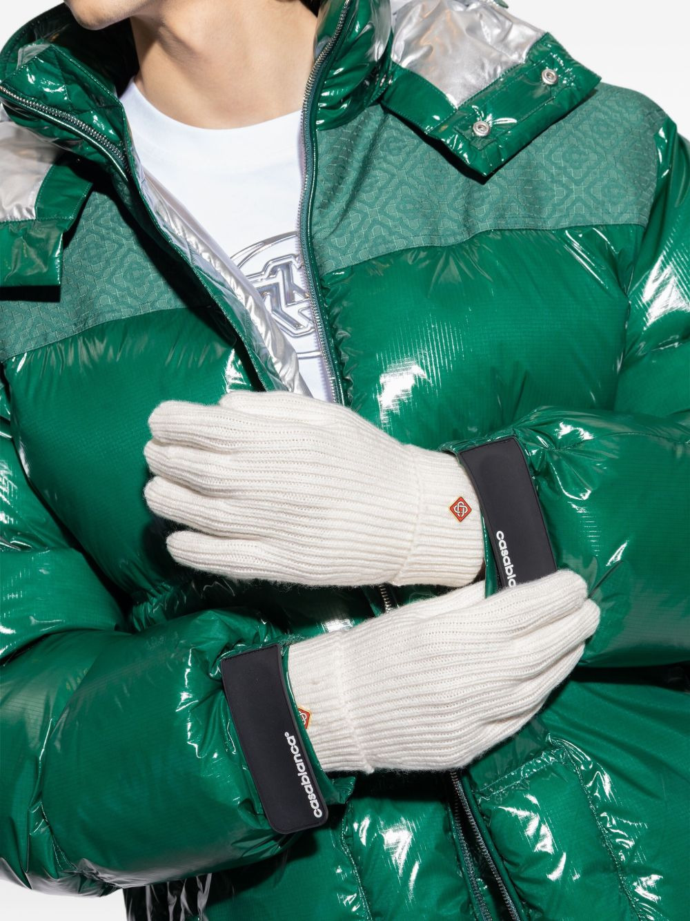 ribbed logo-detail gloves - 4