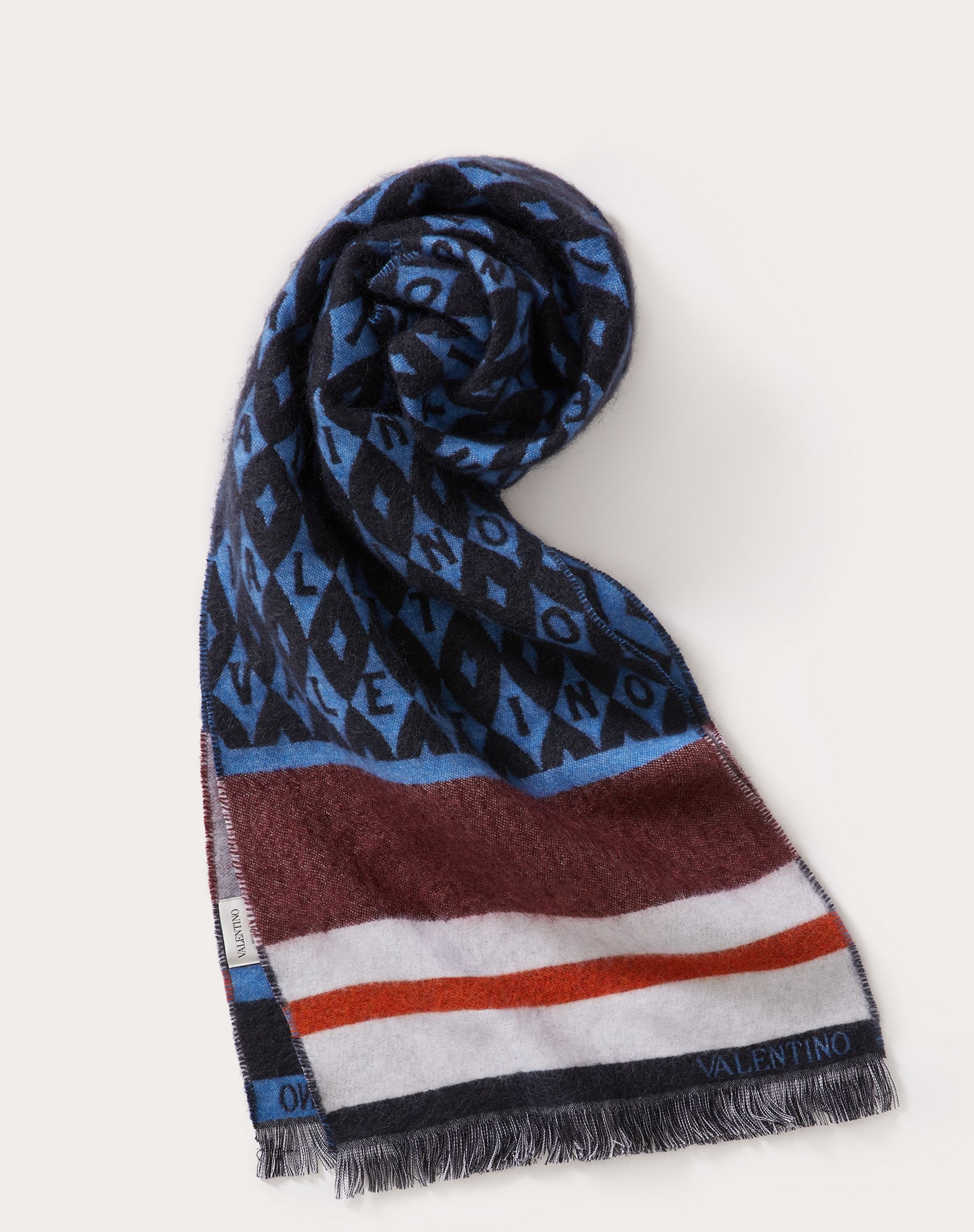 VALENTINO FOULARD ARCHIVE MOHAIR WOOL SCARF - 1