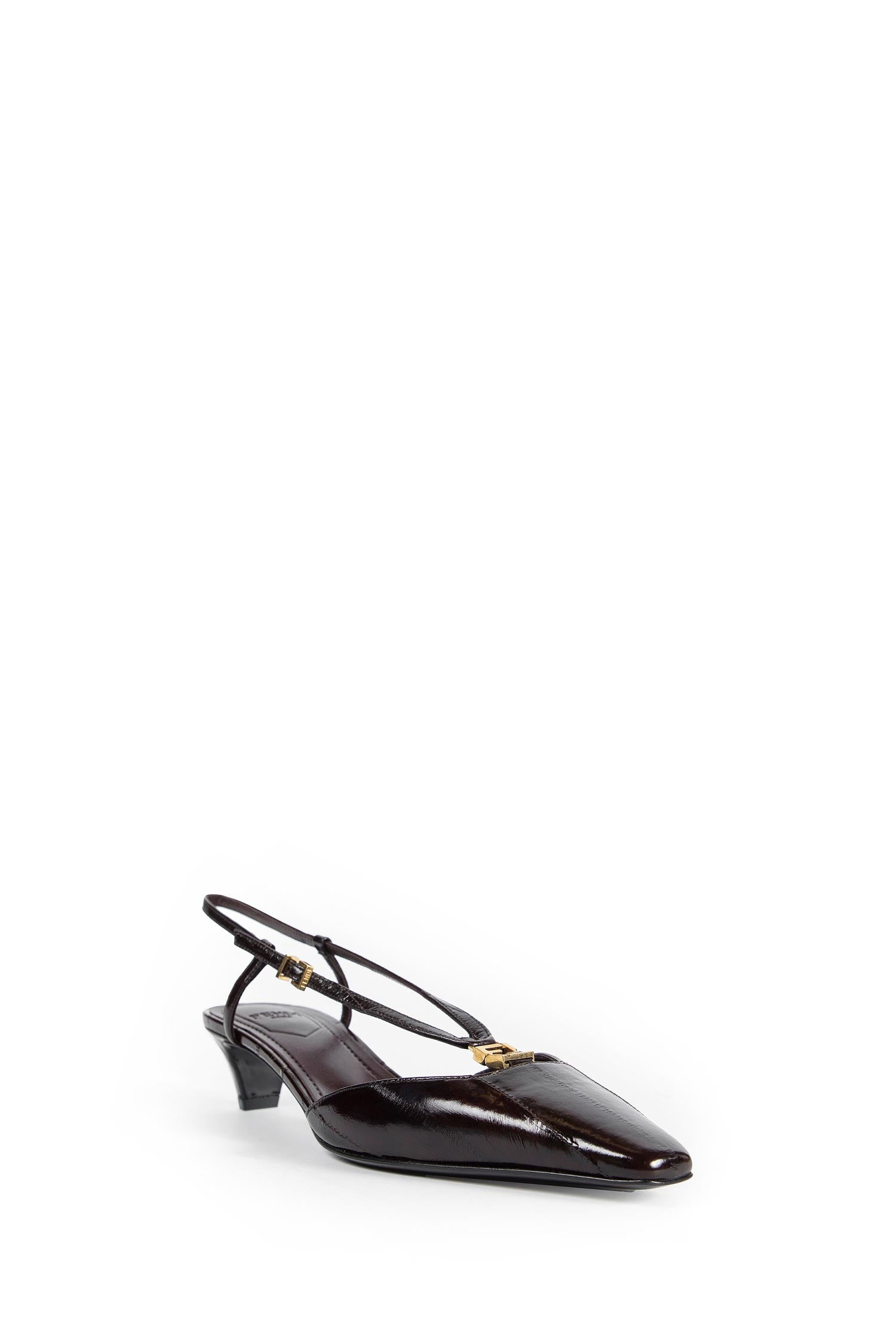 Fendi Ffold Eel Leather Slingbacks - 2
