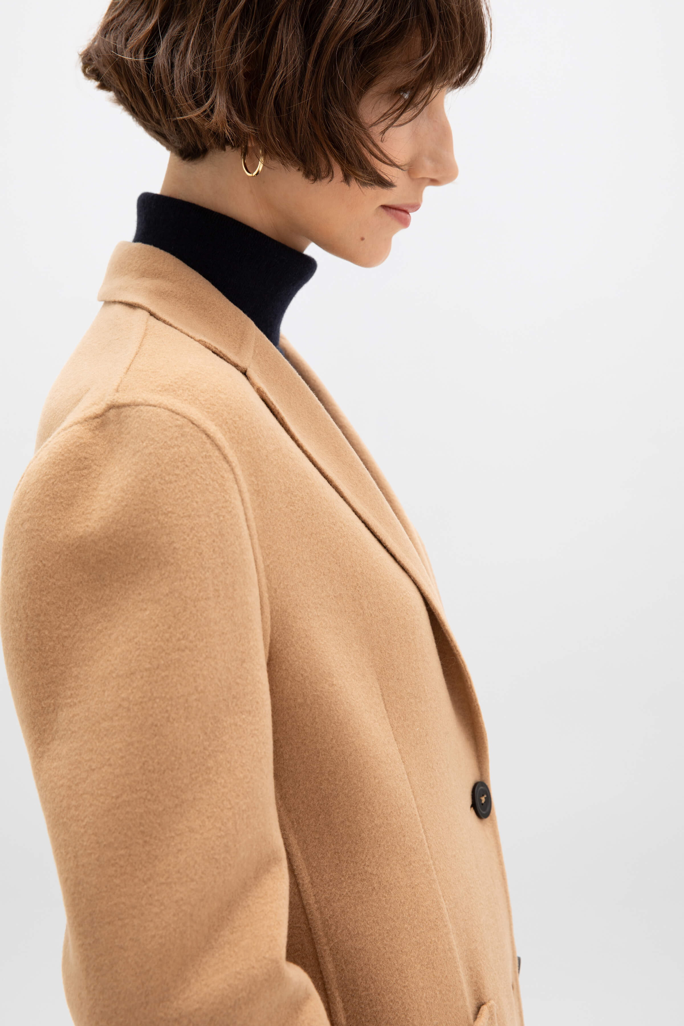 Classic Camel Cashmere Blazer - 4