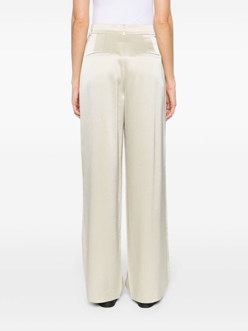 Lynda straight-leg satin trousers - 4