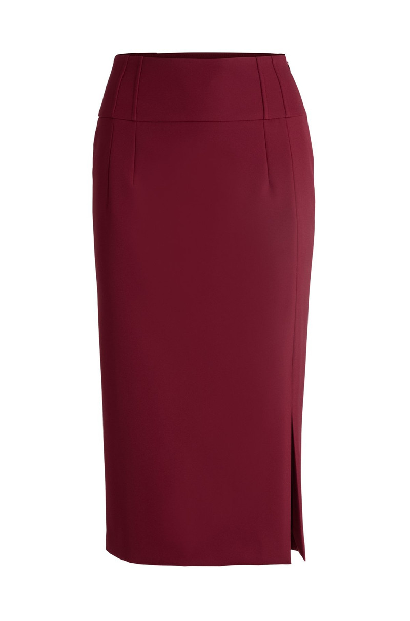 EXTRA-SLIM-FIT PENCIL SKIRT WITH PLEAT DETAILS 1