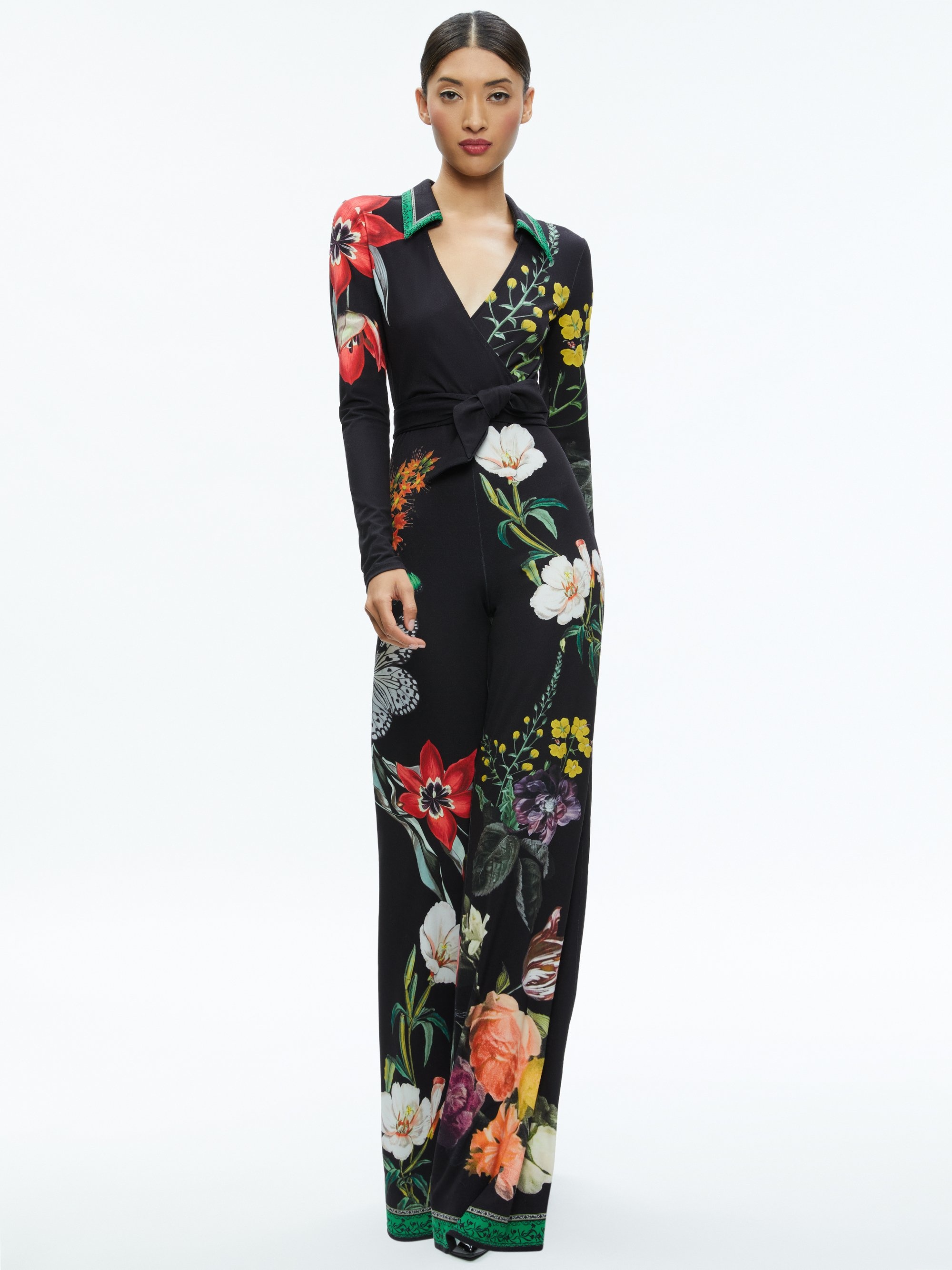 MELINDA WIDE LEG WRAP JUMPSUIT - 5