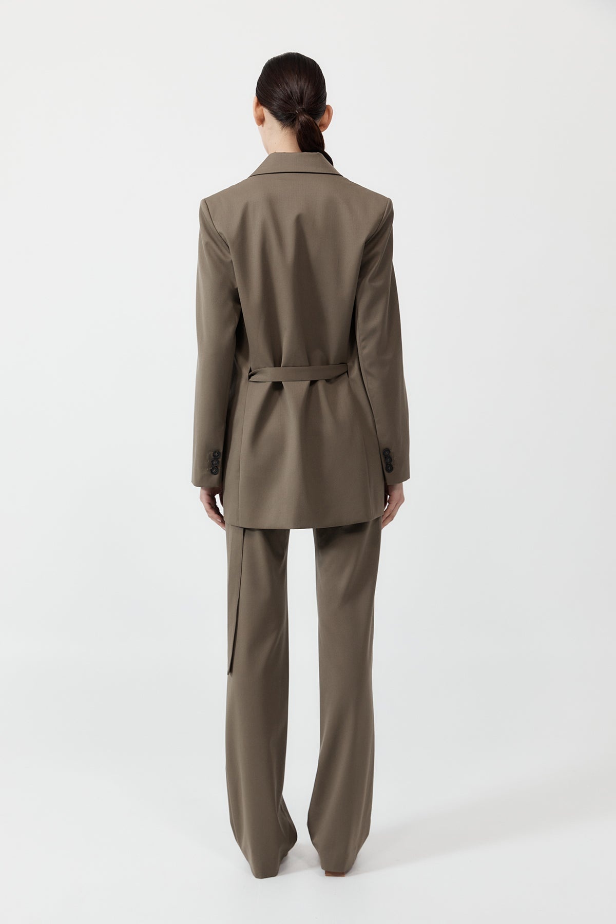 Belt Detail Blazer - Kelp - 5