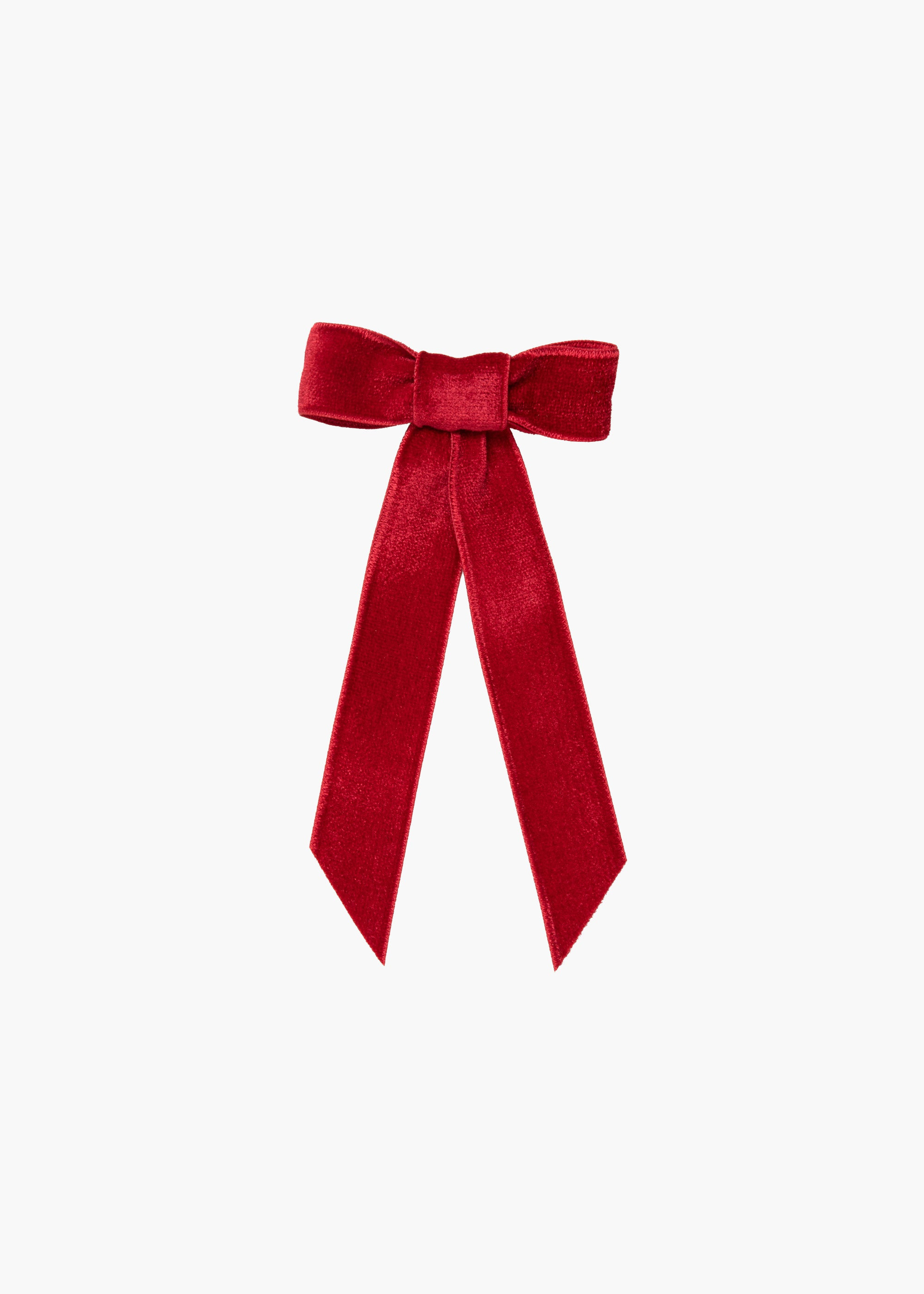 Velvet Bow Barrette - 1