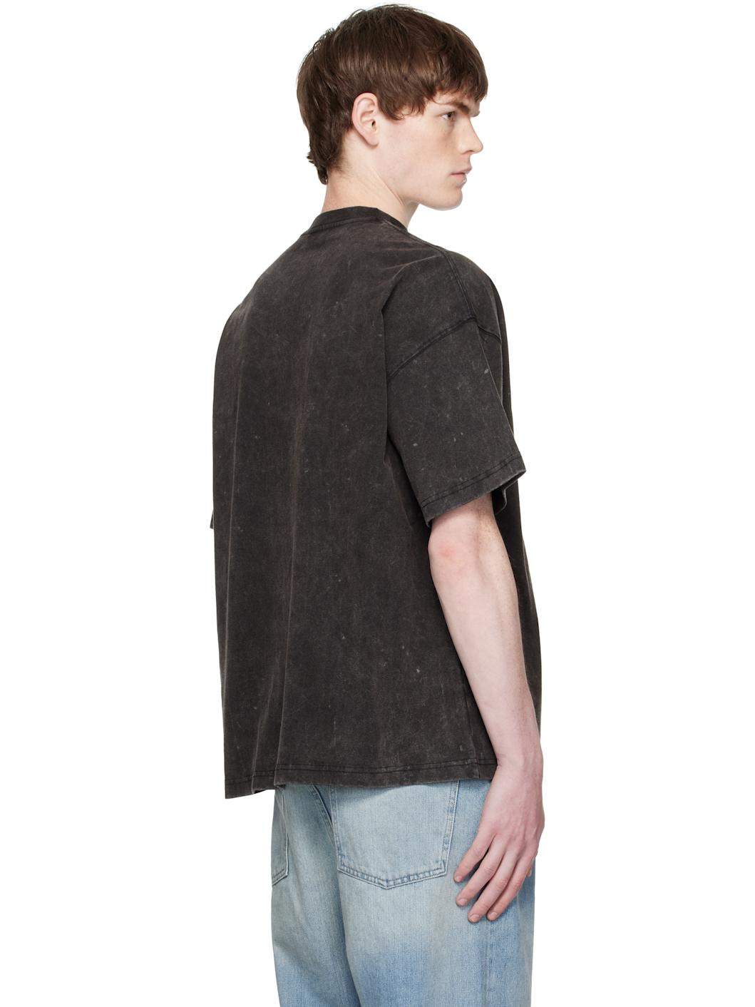 Gray Dyed Oversized Basic T-shirt - 3