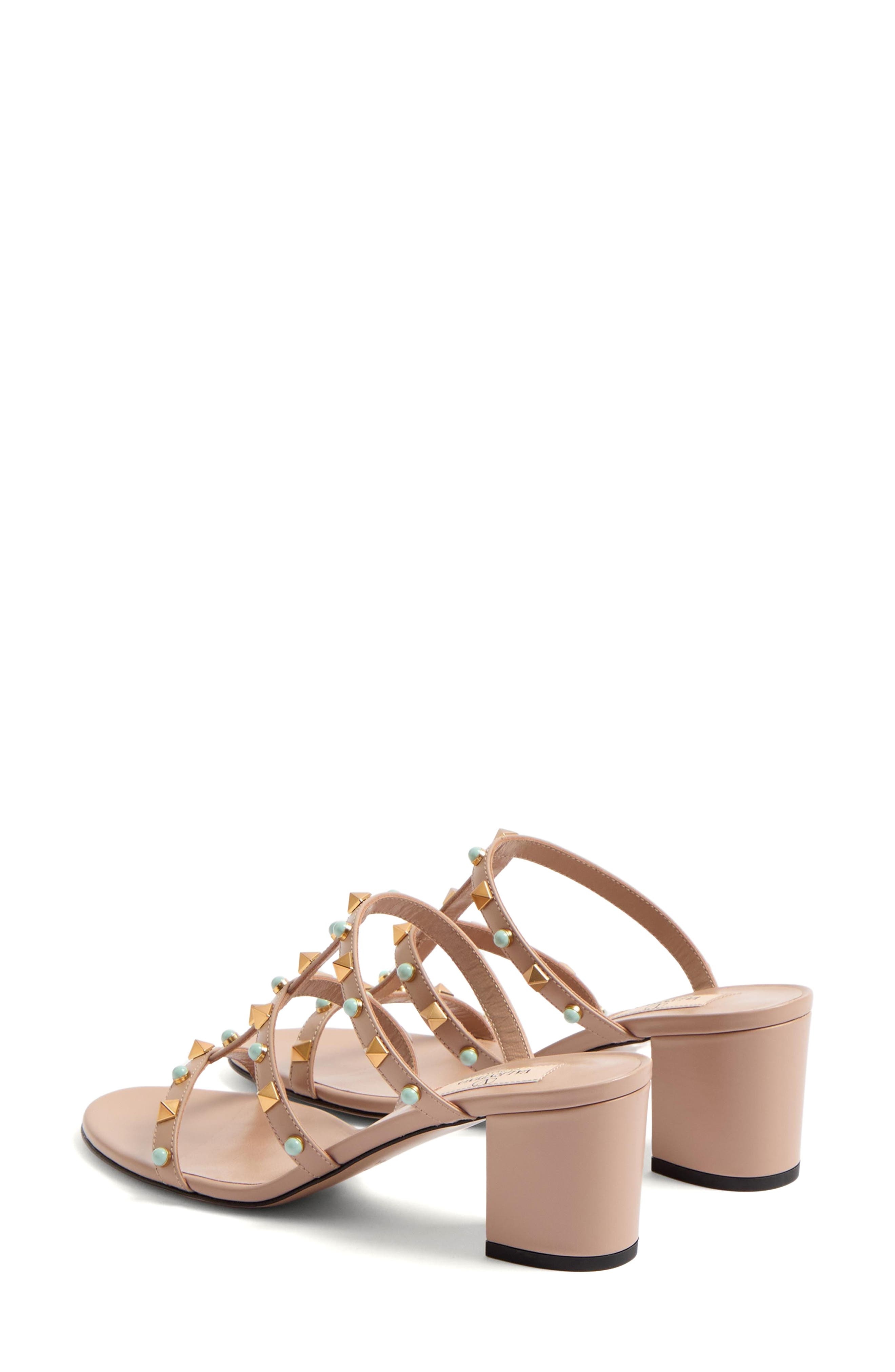 Valentino Garavani Rockstud Slide Sandal in Rose Cannelle/Clay at Nordstrom - 3