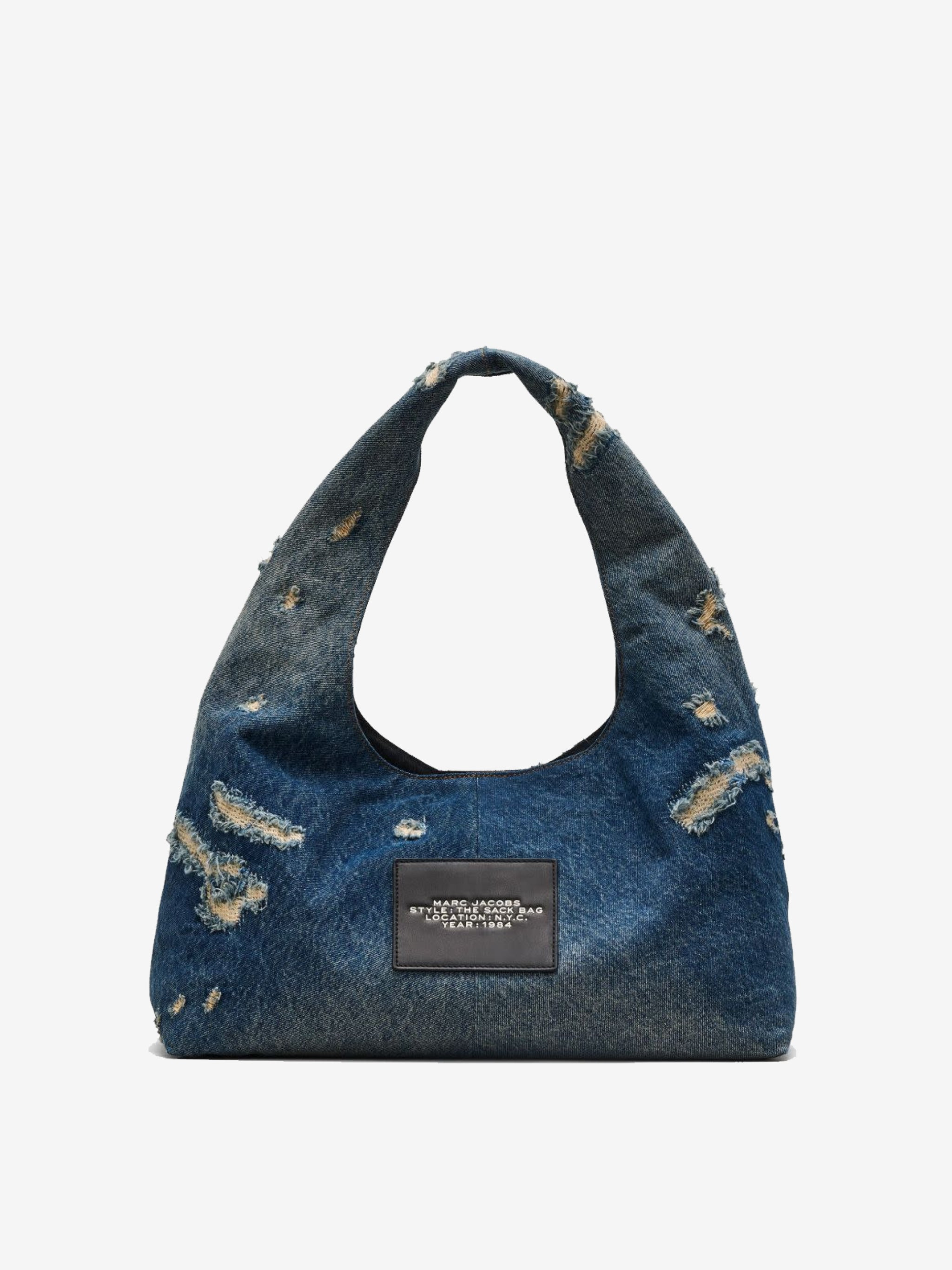 MARC JACOBS - Women Rip and Repair Denim Sack Bag - 5