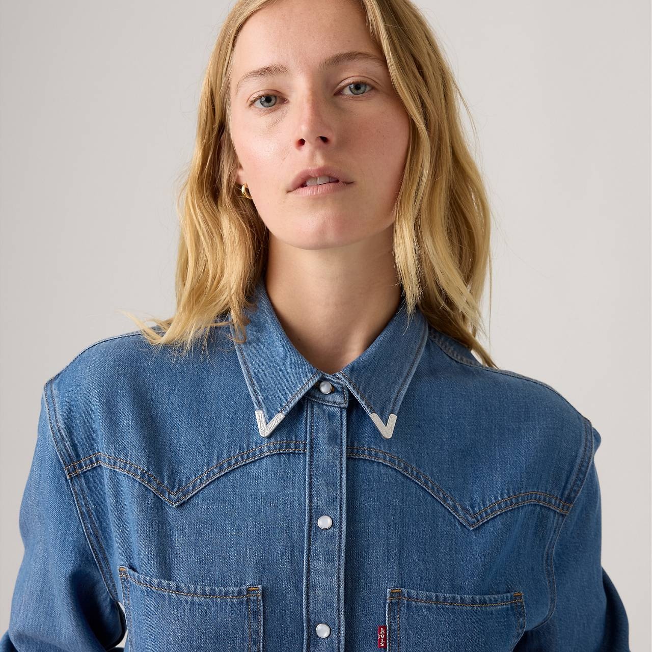 TEODORA METAL TIPPED WESTERN SHIRT - 4