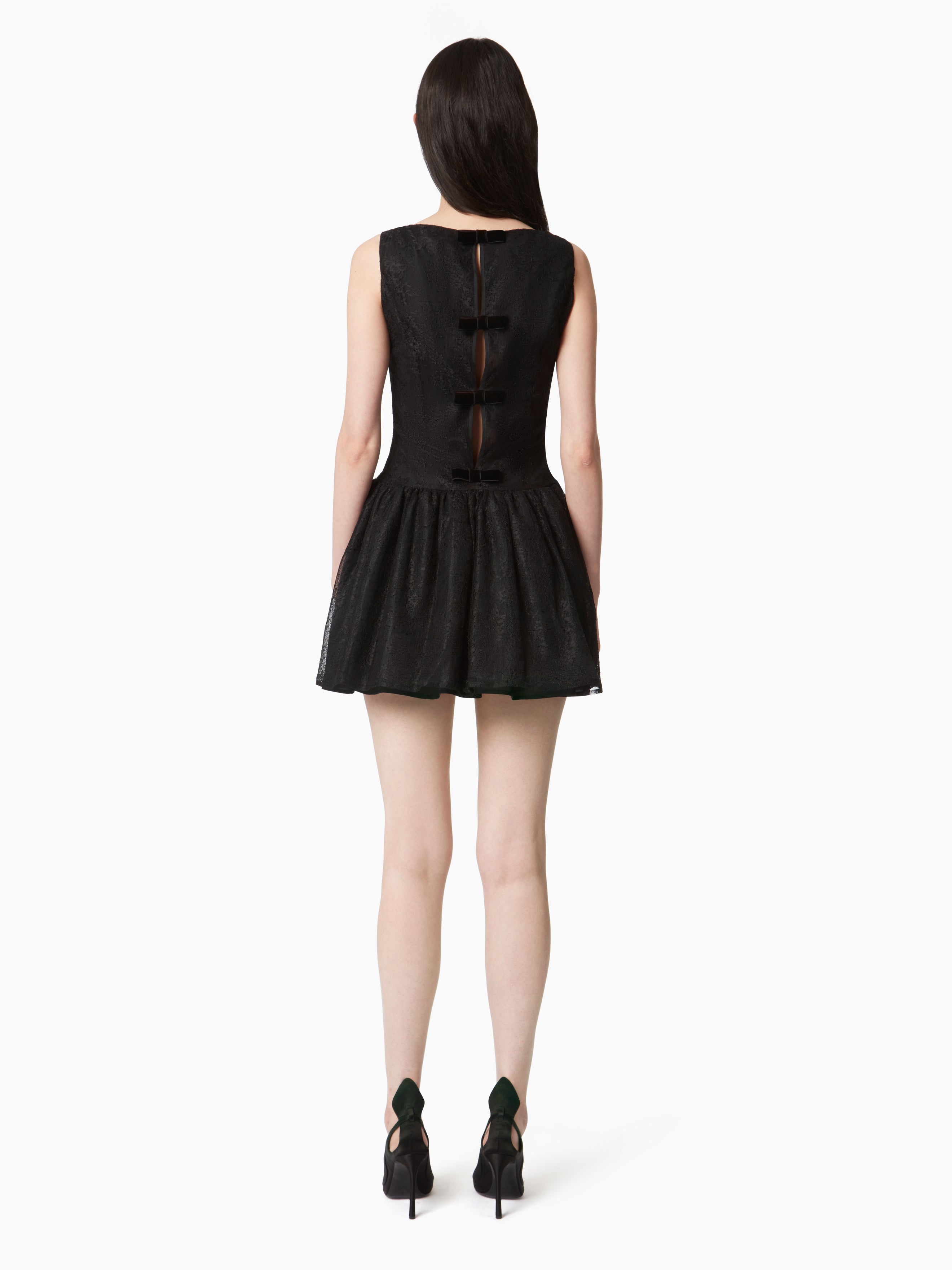 MINI DRESS WITH PEPLUM BOTTOM - 4