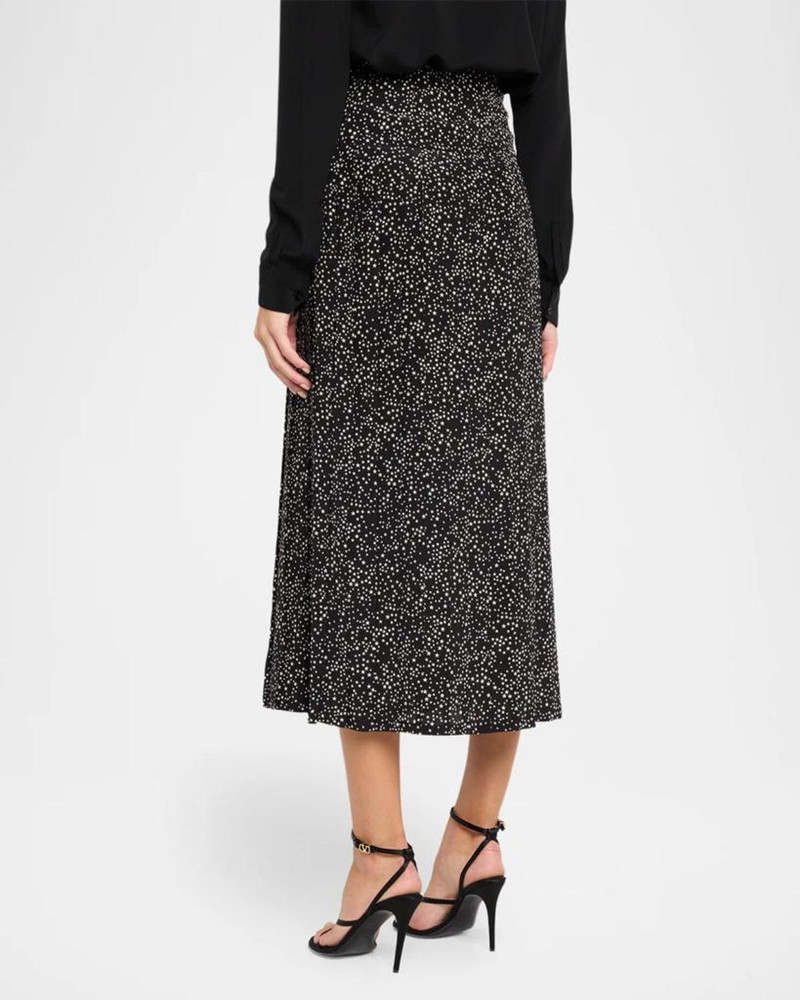 Star-Print Silk Midi Skirt 3