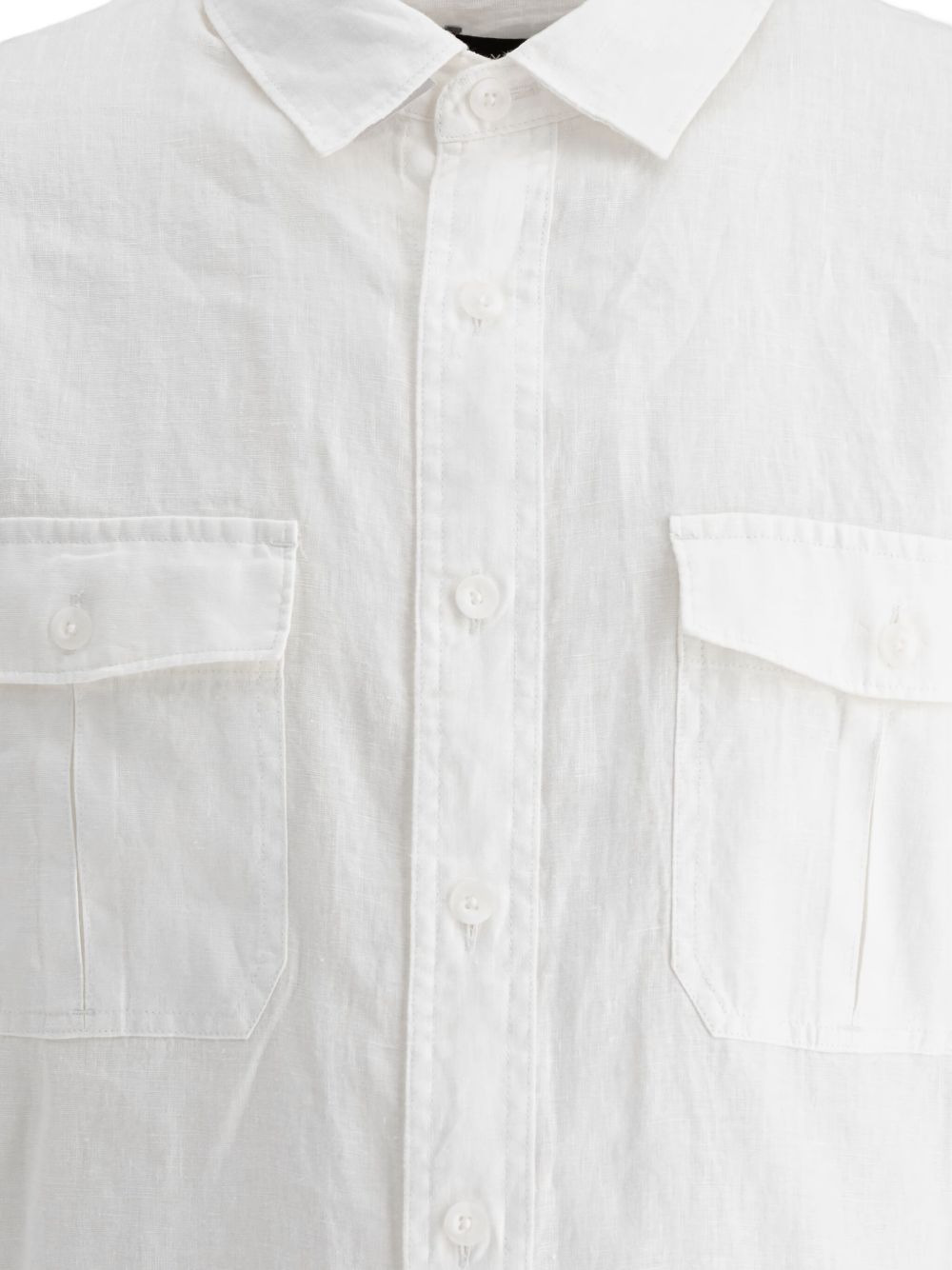 double-pocket linen shirt - 3