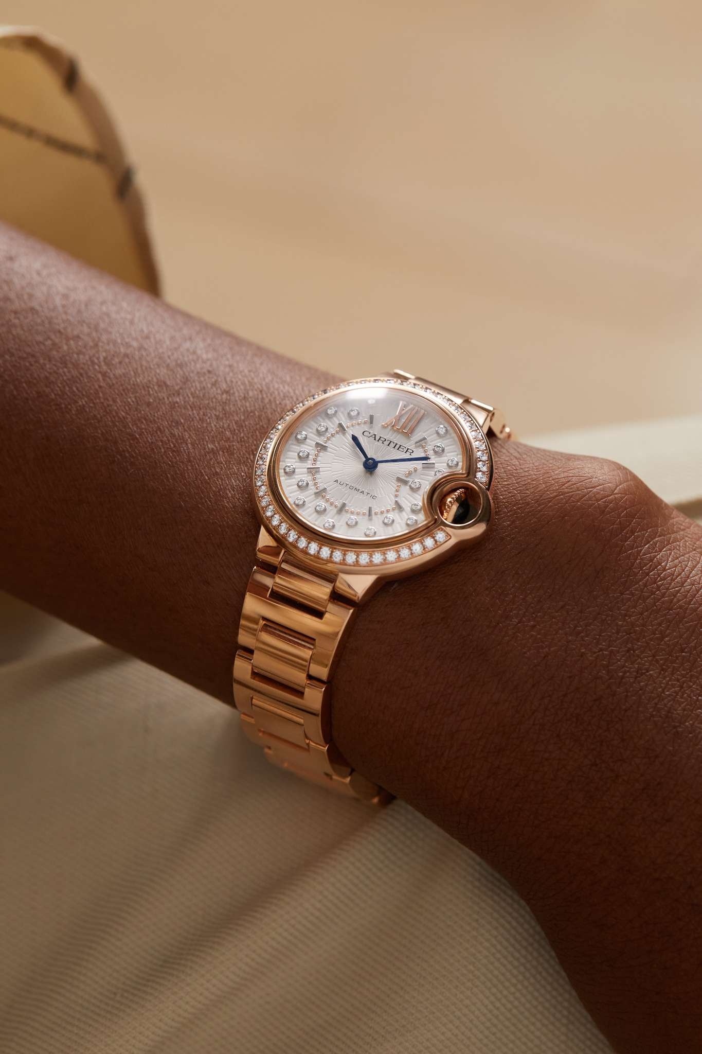 Ballon Bleu de Cartier Automatic 33mm 18-karat rose gold and diamond watch - 2