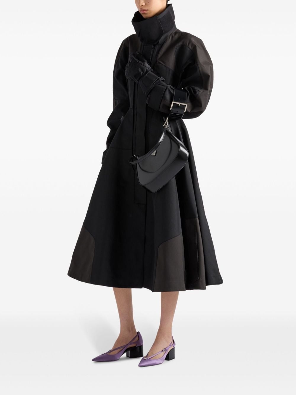 single-breasted panelled coat - 2