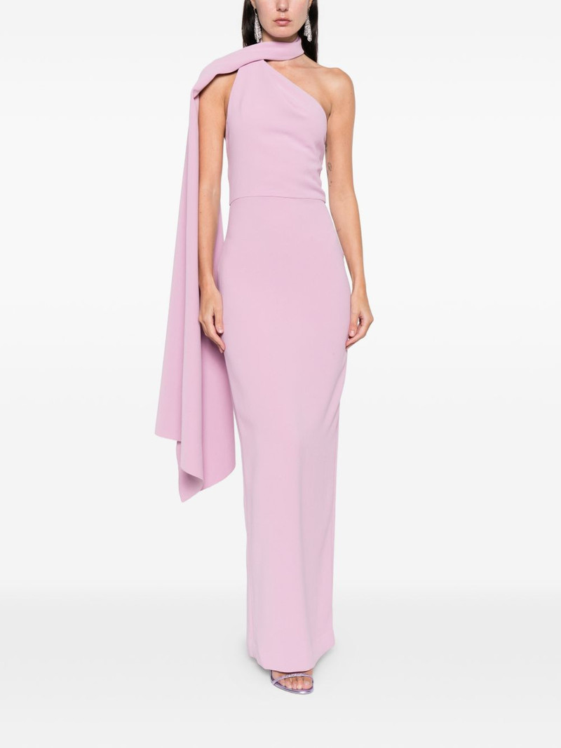 SOLACE LONDON one-shoulder drape dress outlook