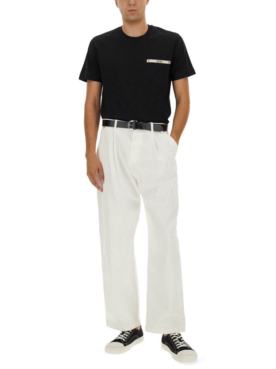 Moschino Men T-Shirt With Logo Ribbon - 2
