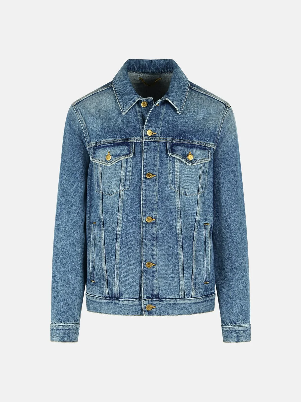 BLUE COTTON DENIM JACKET - 1