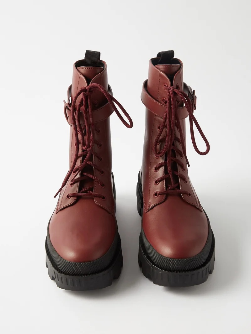 Carinne lace-up leather boots - 4