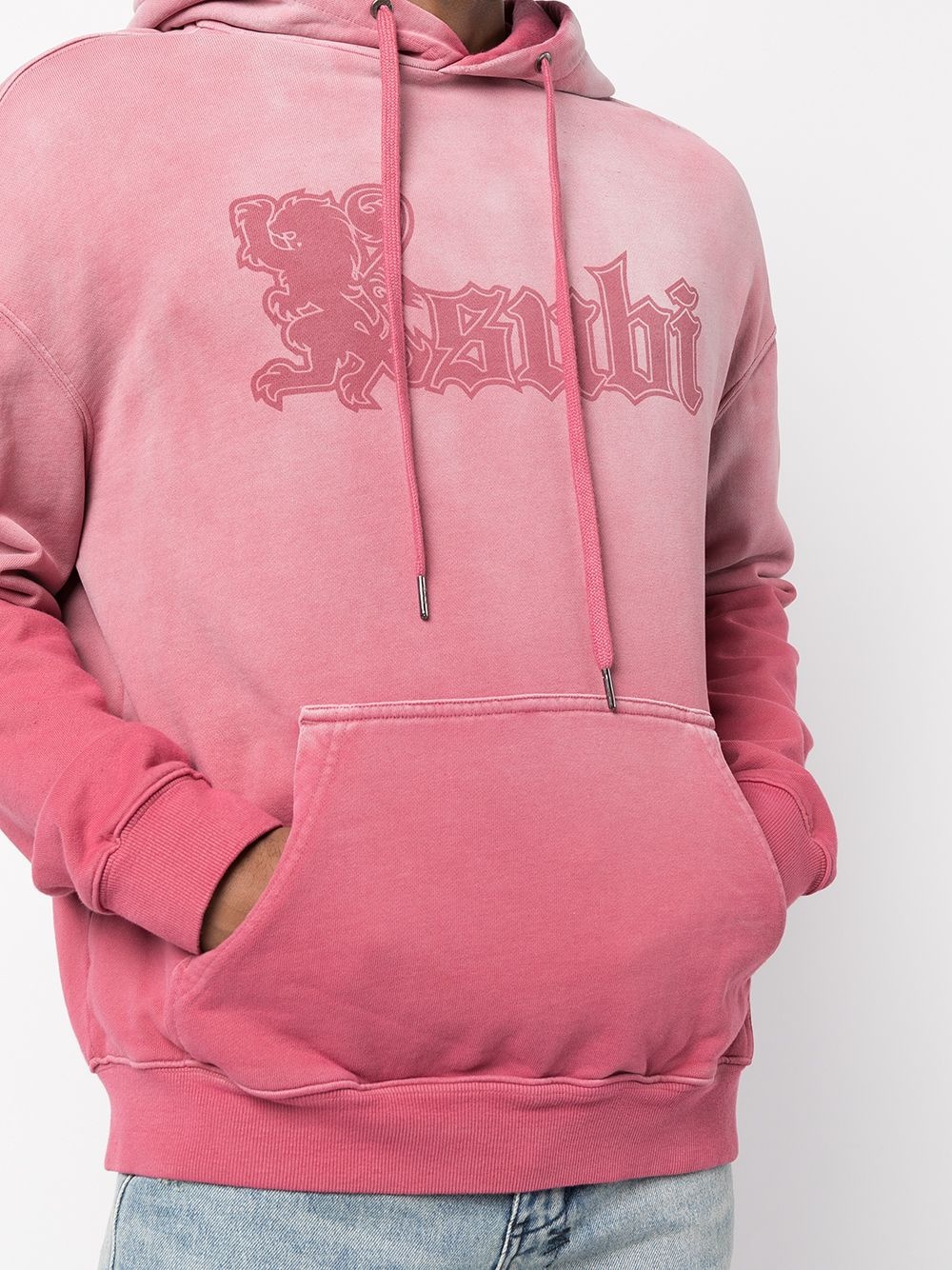 logo-print ombre hoodie - 5