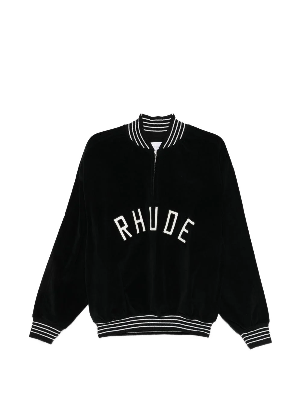 velour quarter-zip sweatshirt - 1